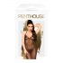 Penthouse Love on Fire - Glänzender, durchsichtigter Catsuit mit String (Schwarz) - L/XL