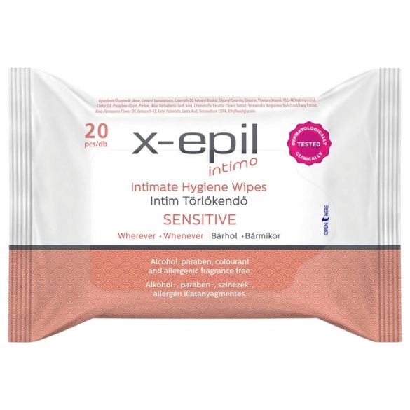 X-Epil Intimo Sensitive - Sanfte Intimtücher (20 Stk.)