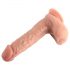 Dual Density - Realistischer Dildo mit Hoden, haftbar, 20cm (natur)