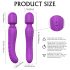 Iris Massage-Vibrator mit Heizung, 2 Motoren, lila