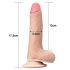 Lovetoy Sliding-Skin – Zweischicht-Dildo 18 cm (natur)