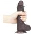 Lovetoy Sliding-Skin Dildo - 18cm (braun)