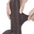 Lovetoy Sliding-Skin - Zweischicht-Dildo - 23cm (braun)