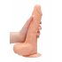 RealRock Dong 9 - realistischer Dildo mit Hoden (23cm) - Natur