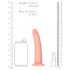 RealRock Slim - realistischer Dildo 15,5 cm (natur)