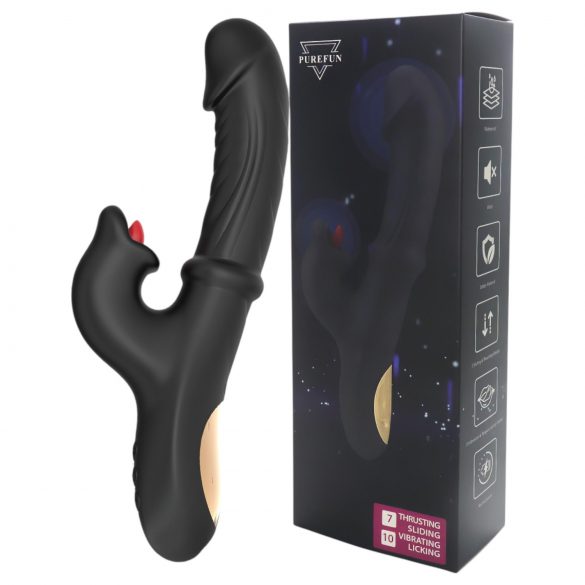 Wilson - Stoßer-Vibrator mit Klitorisarm (schwarz)