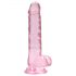 REALROCK - transparenter realistischer Dildo - pink (17cm)