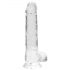 REALROCK - Kristallklarer Dildo - 19cm Realismus