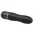 Easytoys Diamond Ribbed - Gerillter Stabvibrator (Schwarz)