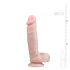 Easytoys - Saugnapf-Dildo mit Hoden (22,5 cm) - naturfarben