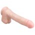 Easytoys - Großer Dildo mit Hoden & Saugnapf (29,5 cm) - Natur