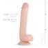 Real Fantasy Elvin - realitätsnaher Dildo mit Hoden - 28cm (natur)