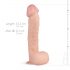 Realistische Fantasy - Lexon Dildo mit Hoden, 33cm (Natur)