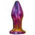 Glamour Glass - Kegel geformter Glas Analvibrator, bunte Fernbedienung