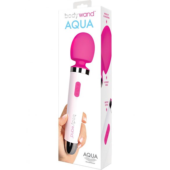 Bodywand Aqua - Wasserdichter Massagestab (Weiß-Pink)