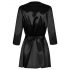 Obsessive Satinia Robe - Satin-Set (schwarz)