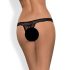 Obsessive Miamor – offenes Spitzentanga mit Strass (schwarz) - L/XL