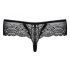 Obsessive Miamor - Edler Spitzenstring mit Strass (Schwarz) - L/XL