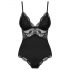 Obsessive 810-TED-1 - Spitzendetails, elastischer Body (schwarz) - L/XL